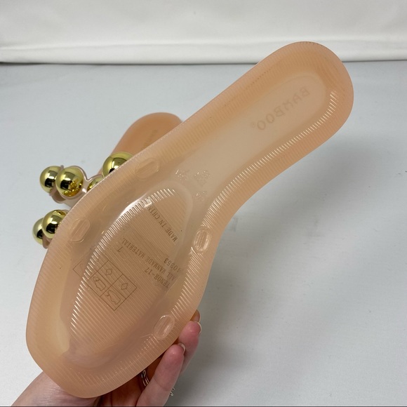 New Bamboo Jeweled Slides Sandals - Picture 3 of 4